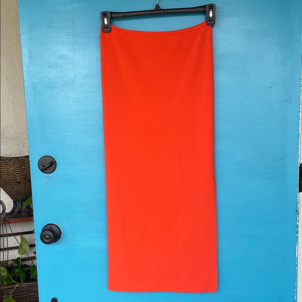 House of Harlow 1960 Vibrant Orange Boho Feminine Vintagestyle Pencil Skirt SZ S